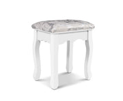 Dressing Table Stool Velvet White