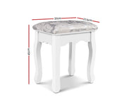 Dressing Table Stool Velvet White