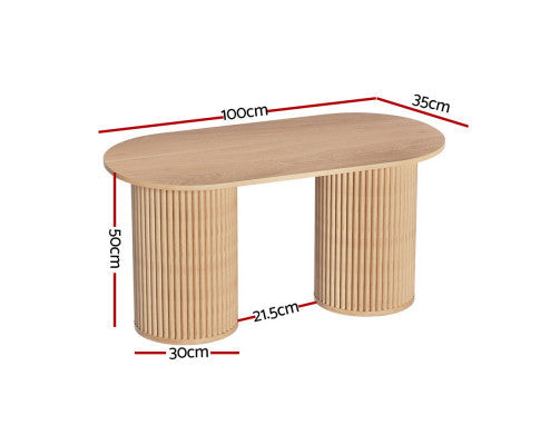 Samuel 100cm Oval Pine Coffee Table For Living Rooms