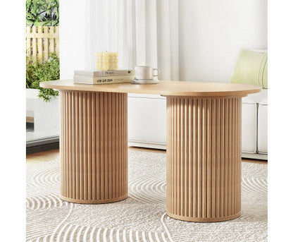 Samuel 100cm Oval Pine Coffee Table For Living Rooms