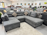 COLTON CHAISE SOFA WITH FREE STORAGE OTTOMAN