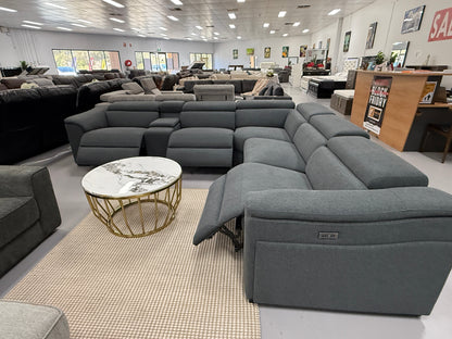 MARYLAND ELECTRIC MODULAR WITH 3 RECLINER FABRIC SOFA...!!!