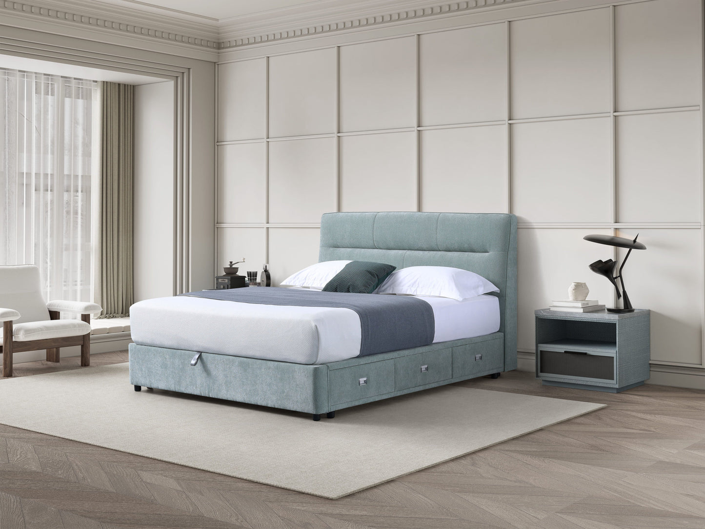 LUXEO SIDE DRAWER BED FRAME COMING SOON ETA 25/03/2026