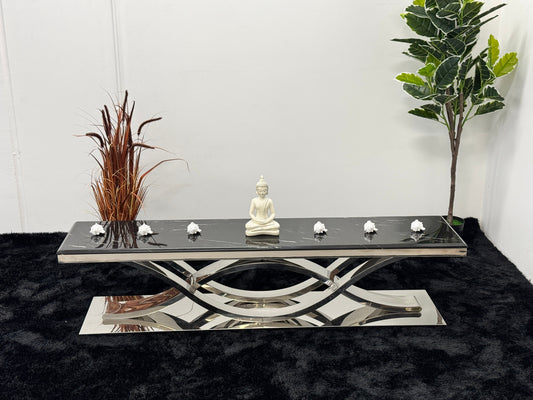 TV UNIT WITH BLACK MARBLE TOP TS016