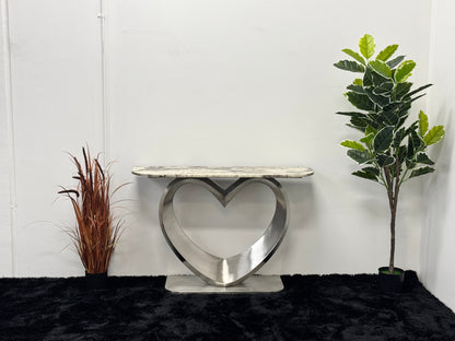 CONSOLE TABLE WITH BROWN & BLACK TOP CT014