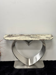 CONSOLE TABLE WITH BROWN & BLACK TOP CT014