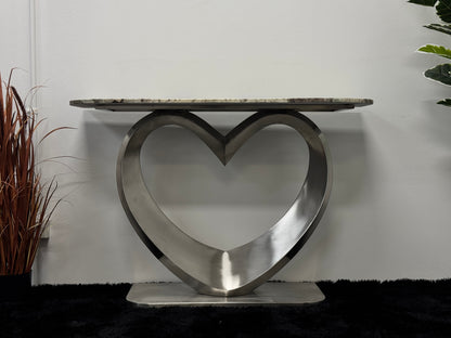 CONSOLE TABLE WITH BROWN & BLACK TOP CT014