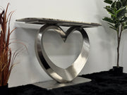 CONSOLE TABLE WITH BROWN & BLACK TOP CT014