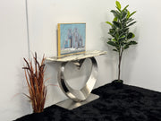 CONSOLE TABLE WITH BROWN & BLACK TOP CT014