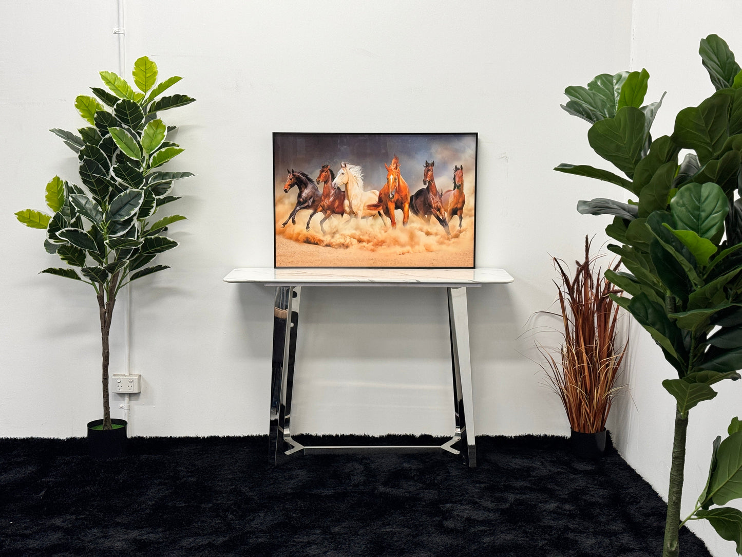 CONSOLE TABLE WITH WHITE MARBLE TOP CT011