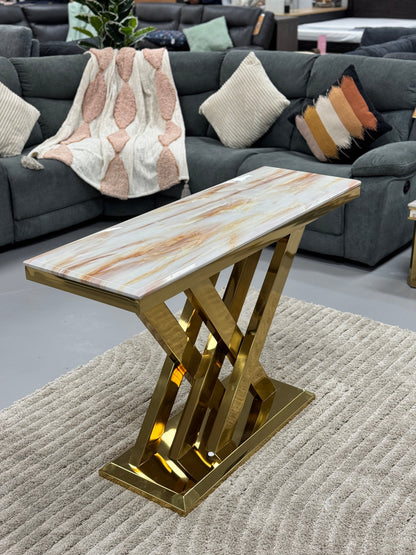 CONSOLE TABLE WITH HIGH QUALITY MARBLE TOP CT064