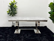 DINING TABLE WITH GREY MARBLE TOP DT004