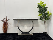 CONSOLE TABLE WITH GREY MARBLE TOP CT004