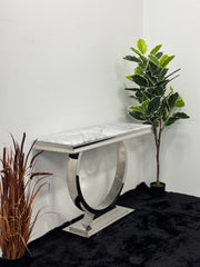 CONSOLE TABLE WITH GREY MARBLE TOP CT004