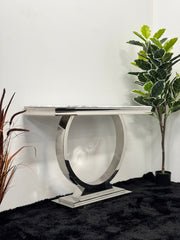 CONSOLE TABLE WITH GREY MARBLE TOP CT004