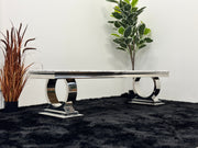 TV UNIT WITH GREY MARBLE TOP TS004