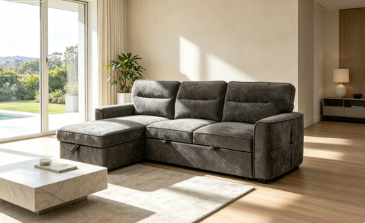 MARYGOLD 2-SEATER SOFA BED WITH REVERSIBLE CHAISE