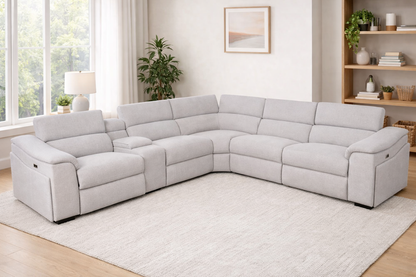 MARYLAND ELECTRIC MODULAR WITH 3 RECLINER FABRIC SOFA...!!!