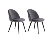 Brody Dining Chair Grey Velvet