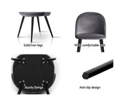 Brody Dining Chair Grey Velvet