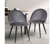 Brody Dining Chair Grey Velvet