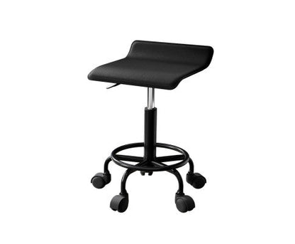 Black Square Swivel Salon Stool For Modern Seating