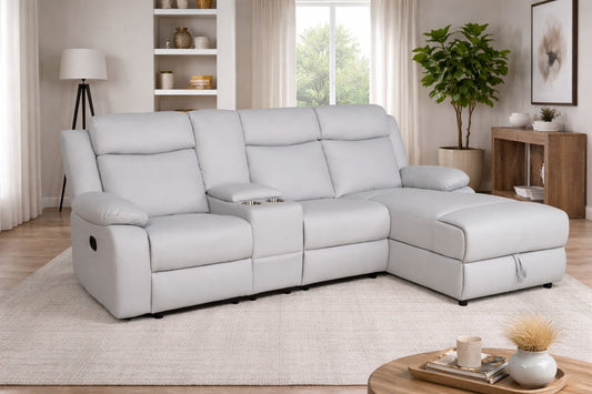 SOFTY CHAISE STORAGE SOFA WITH RECLINER CHAIR & CONSOLE NEW ARRIVALS....!!!