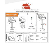 Elevet Bar Stools Kitchen Bar Stool Leather Barstools Swivel Gas Lift Counter Chairs. Price is for Each