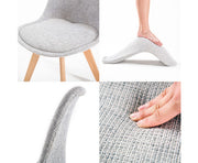 Retro Dining Cafe Chair Padded Seat GREY