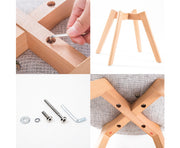 Retro Dining Cafe Chair Padded Seat GREY