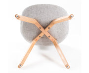 Retro Dining Cafe Chair Padded Seat GREY