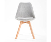 Retro Dining Cafe Chair Padded Seat GREY