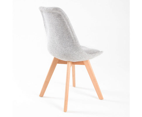 Retro Dining Cafe Chair Padded Seat GREY