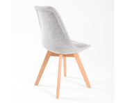 Retro Dining Cafe Chair Padded Seat GREY