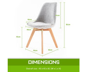 Retro Dining Cafe Chair Padded Seat GREY