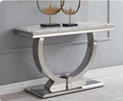 CONSOLE TABLE WITH GREY MARBLE TOP CT004