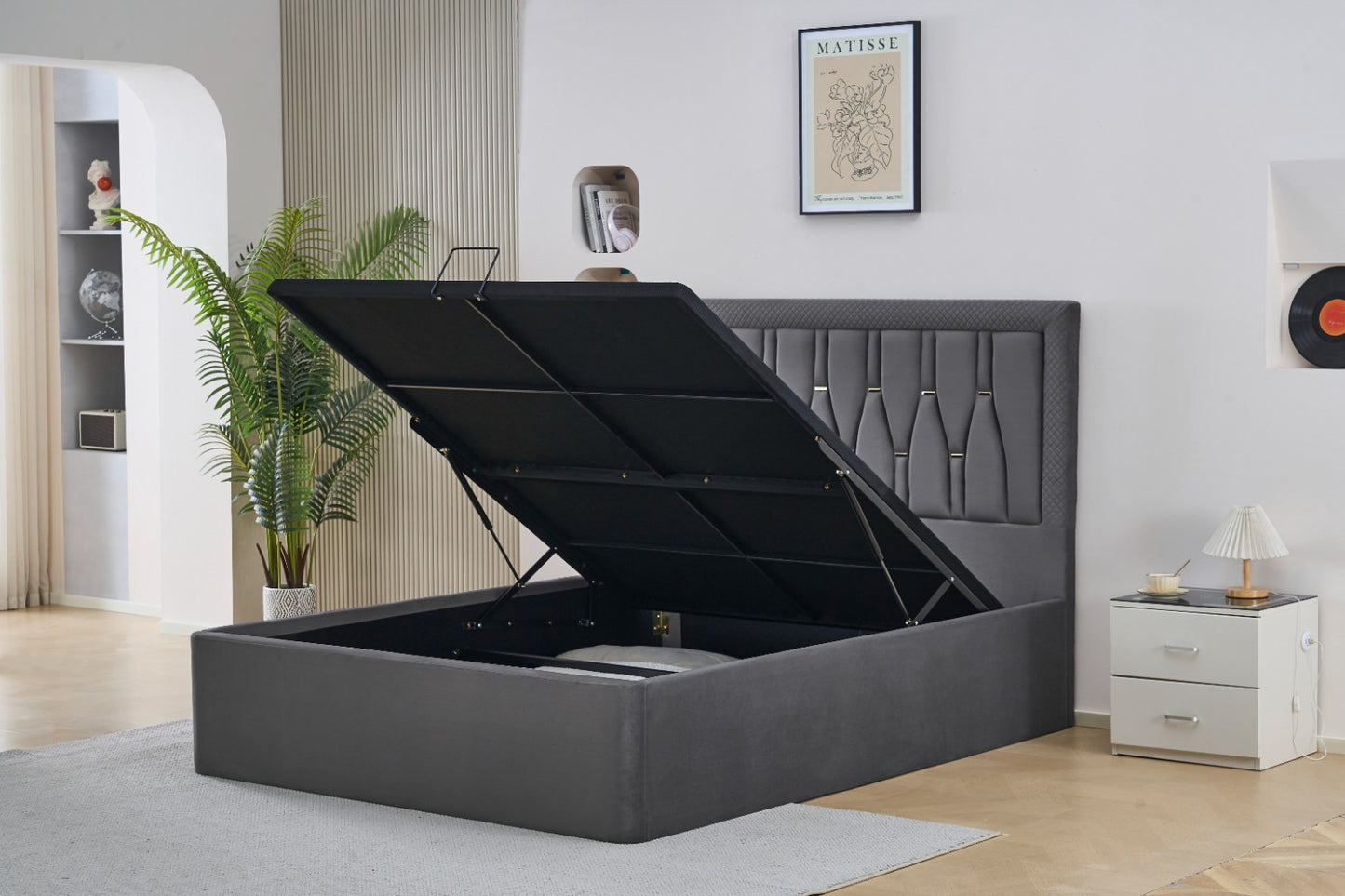 PANAMA Gas Lift Storage Bed Frame | Modern Style with Functional Storage New Arrival...!!!