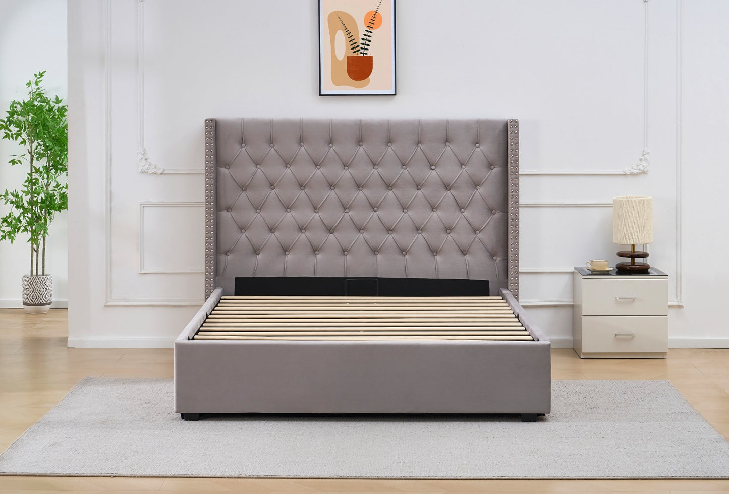 LEENA Gas Lift Bed Frame | Classic Elegance with Smart Storage New Arrival...!!!