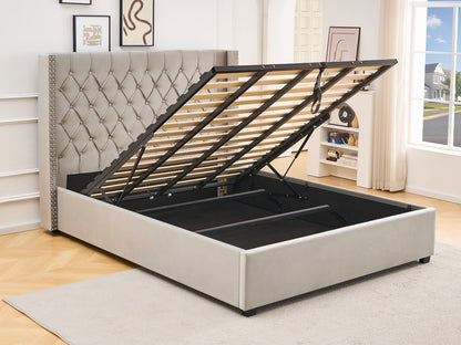 LEENA Gas Lift Bed Frame | Classic Elegance with Smart Storage New Arrival...!!!