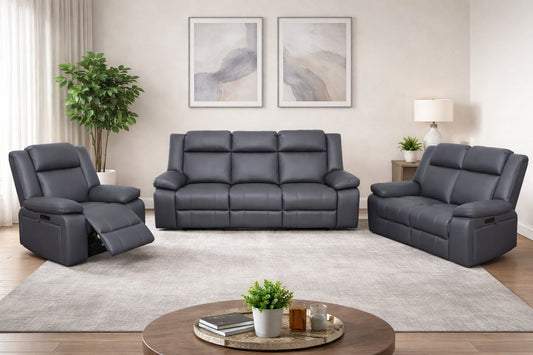 TRAVIA LEATHER 3 + 2 + 1 SEATER ELECTRIC RECLINER SOFA COMING SOON ETA  28/03/2026