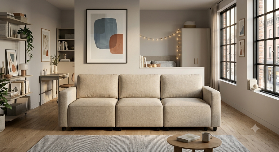 Oakley three seater electric extendable sofa bed Perth