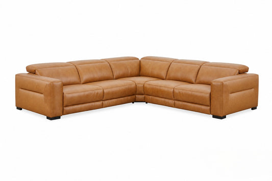 DAKOTA LEATHER CORNER SOFA WITH 2 ELECTRIC RECLINERS | Coming soon | Pre-Order Booking