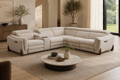 MONACO FABRIC ELECTRIC CORNER SOFA WITH HEATING & SOUNDBAR | Coming soon | Pre-Order Booking