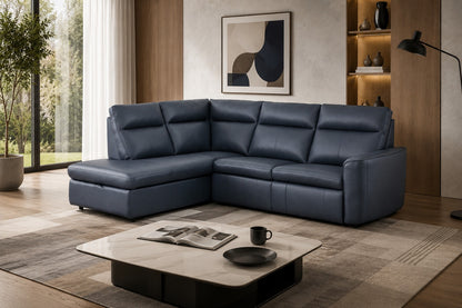 VERONA LEATHER CHAISE SOFA WITH STORAGE & ELECTRIC RECLINER | Coming soon | Pre-Order Booking