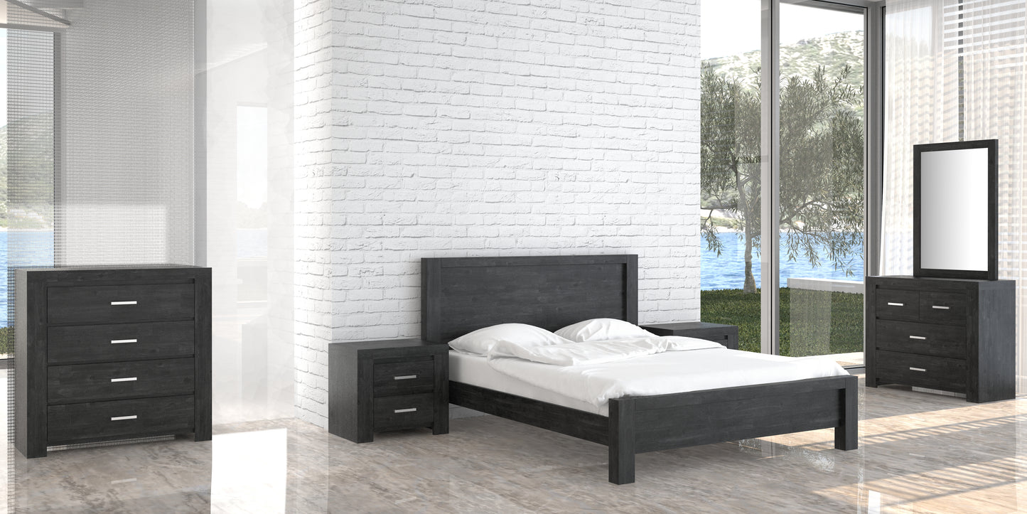CARTIER RANGE SOLID WOOD BEDROOM RANGE BLACK OLIVE