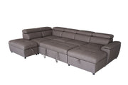 CAPRI V SOFABED WITH CHAISE AND OTTOMAN STORAGE