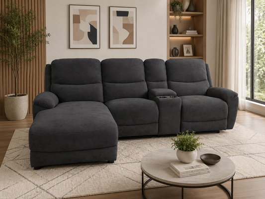 STERLING CHAISE SOFA WITH ELECTRIC RECLINER | Coming soon | Pre-Order Booking