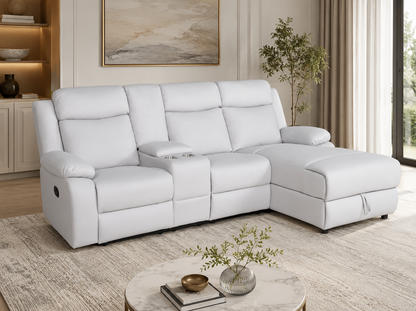 Softy Chaise Storage Sofa With Recliner Chair And Console Australia